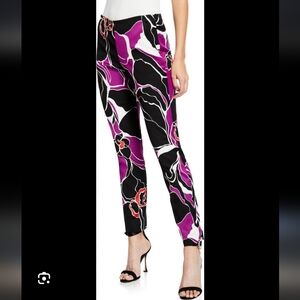 Trina Turk Varvara Pant 2019 Resort Pant Women Size 0 | Floral Black Purple NWT